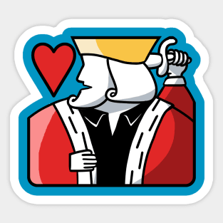 king of hearts Sticker